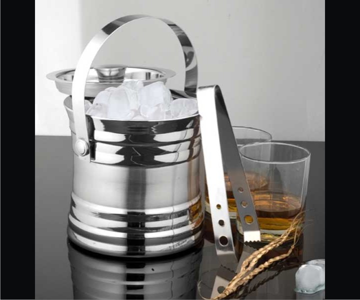 Concave Double Wall Ice Bucket – Dual Finish