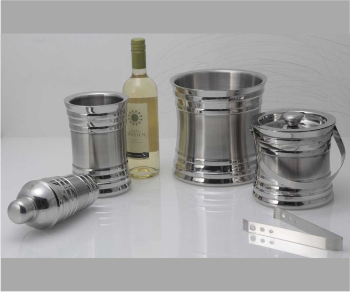 Concave Ribbed Brushed Bar Set of 5Pcs