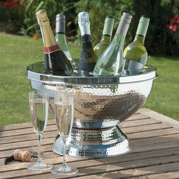 Champagne bowl with bottle Holder Lid