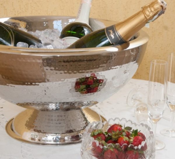 Double Wall Hammered champagne Bowl