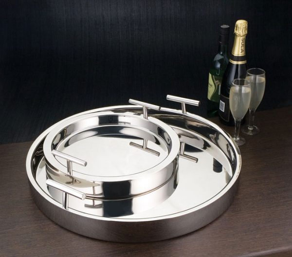 Double Wall Rosa Tray With T Handles