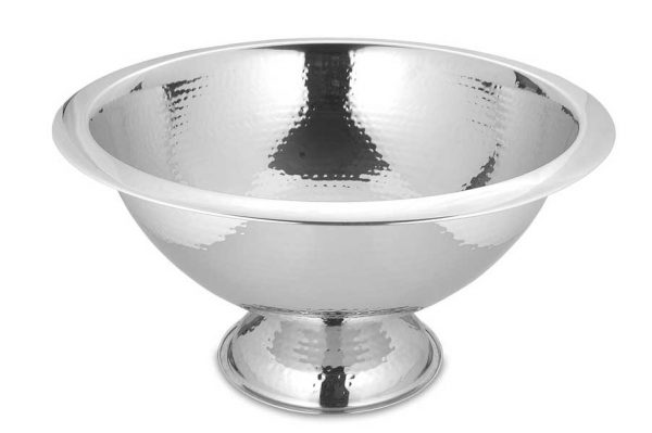Single Wall Hammered Champagne Bowl With Rim