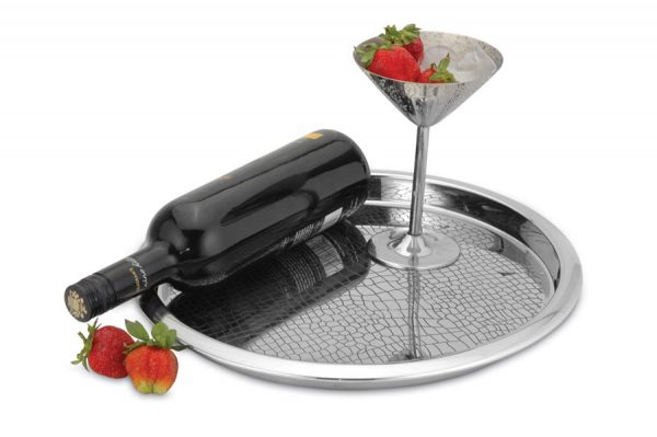 Taper Bar Tray With Croc textured