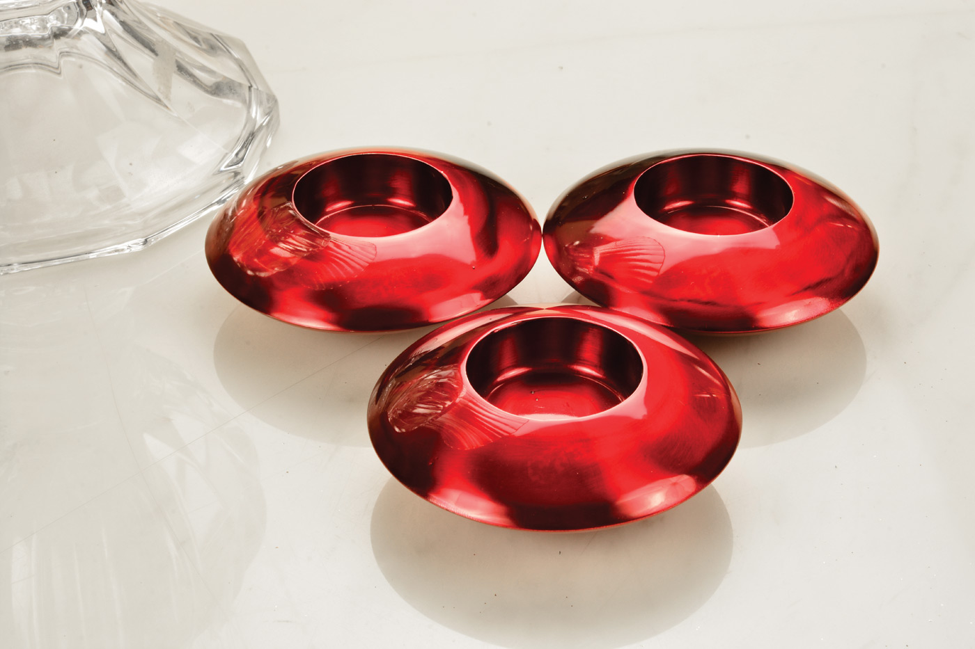 Sparkle Tealight Candle Holder Red