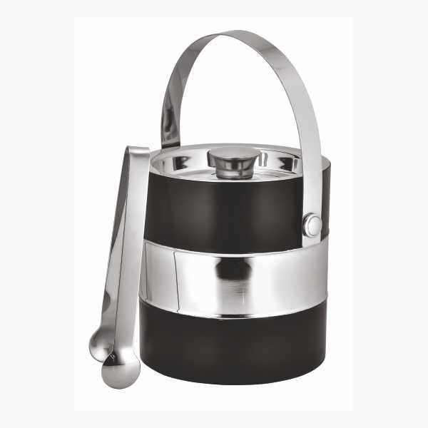Black & Steel Ice Bucket